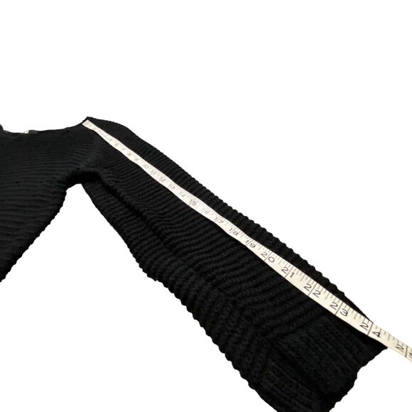 H&M Women's Black Knit Long Sleeve Sweater Light weight Medium - Picture 10 of 12